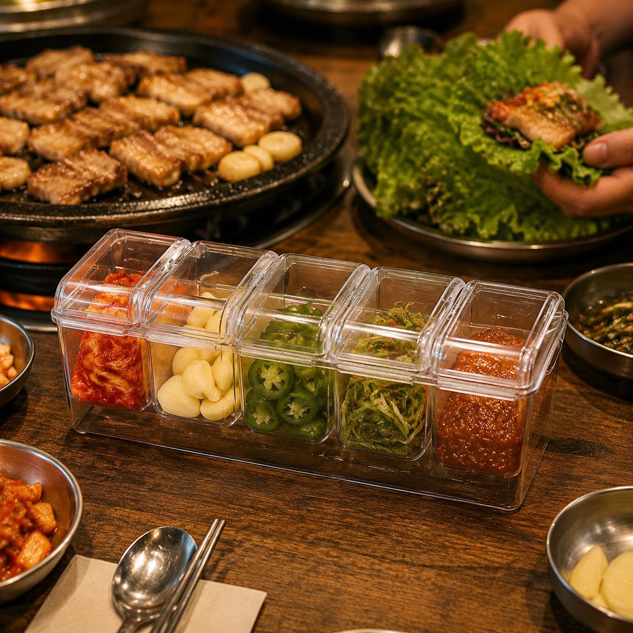 피크닉 식재료 분리 보관함 상세 이미지