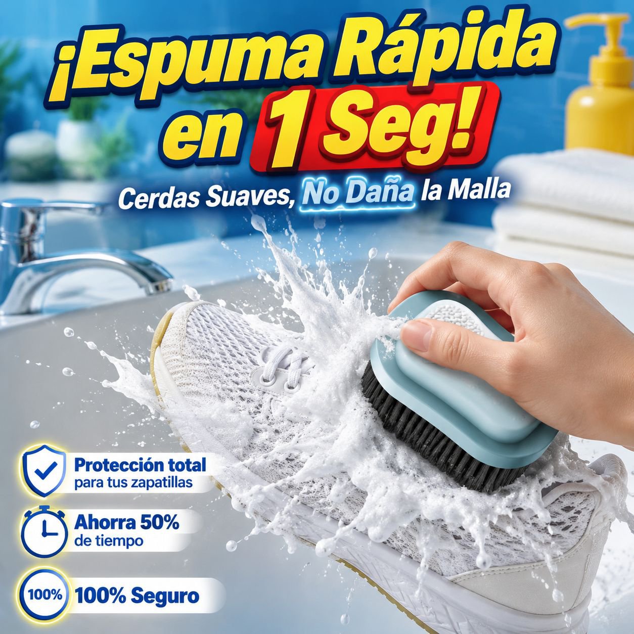 Cepillo limpiador multifuncional para zapatos, diseño de cerdas suaves