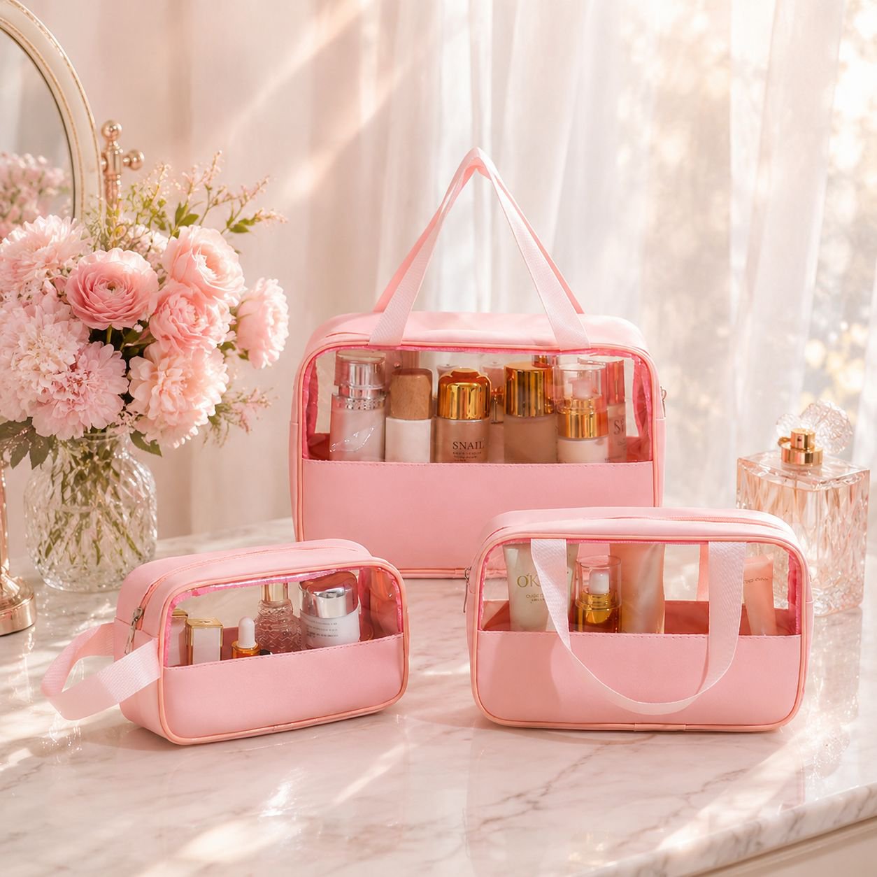 Schminktasche für Pflegeprodukte und Make-up