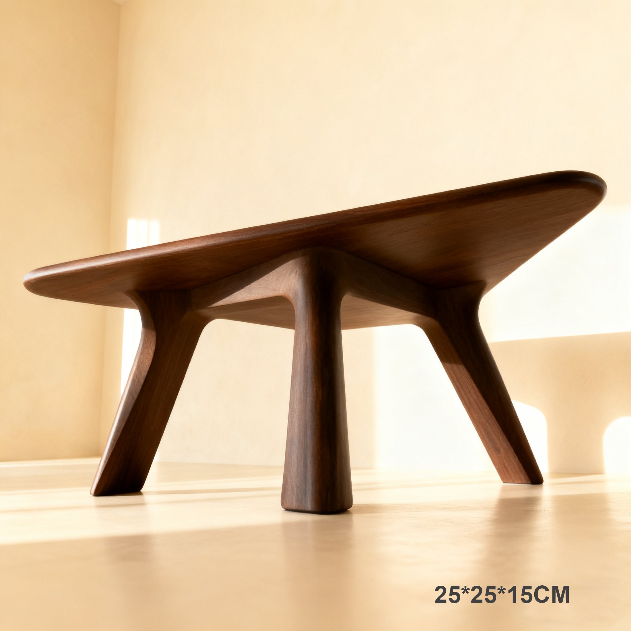 천연 원목 소재의 독특한 테이블 디테일