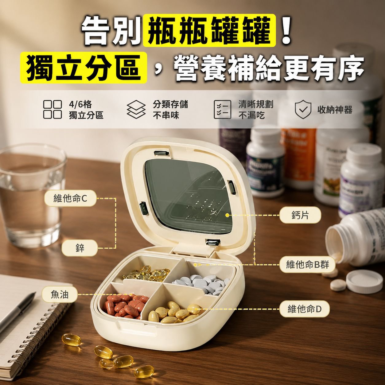 密封防潮可視迷你藥盒