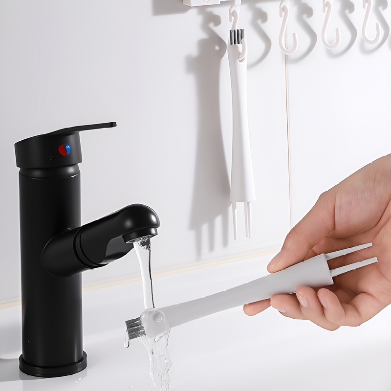 Dual-Ended Floor Scrub Brush and Slot Cleaning Tool