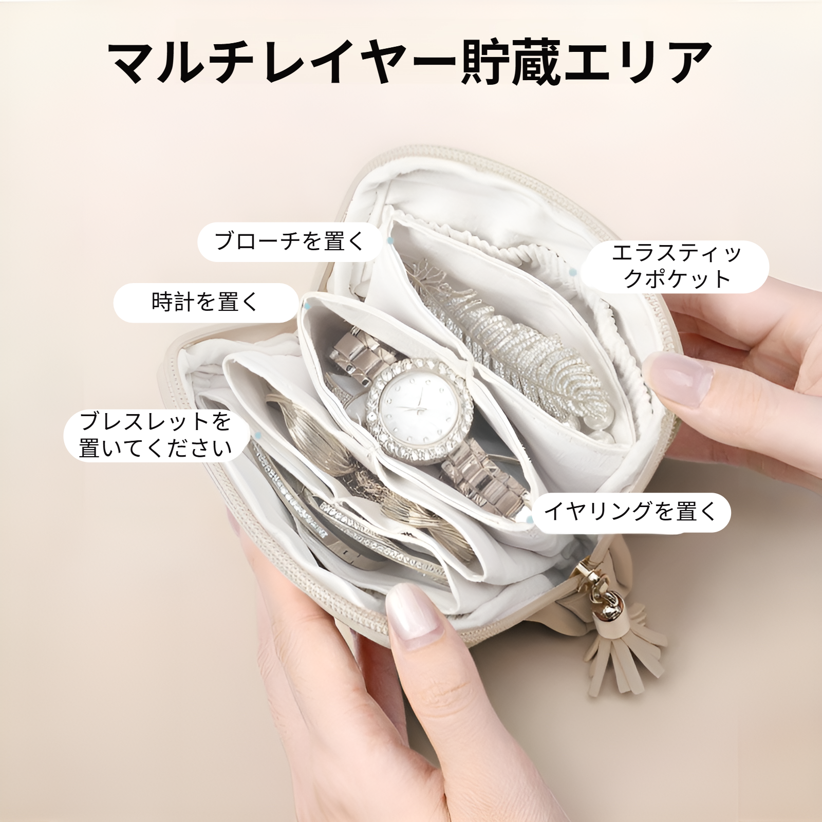 携帯用リップケース・ジュエリー収納ポーチ