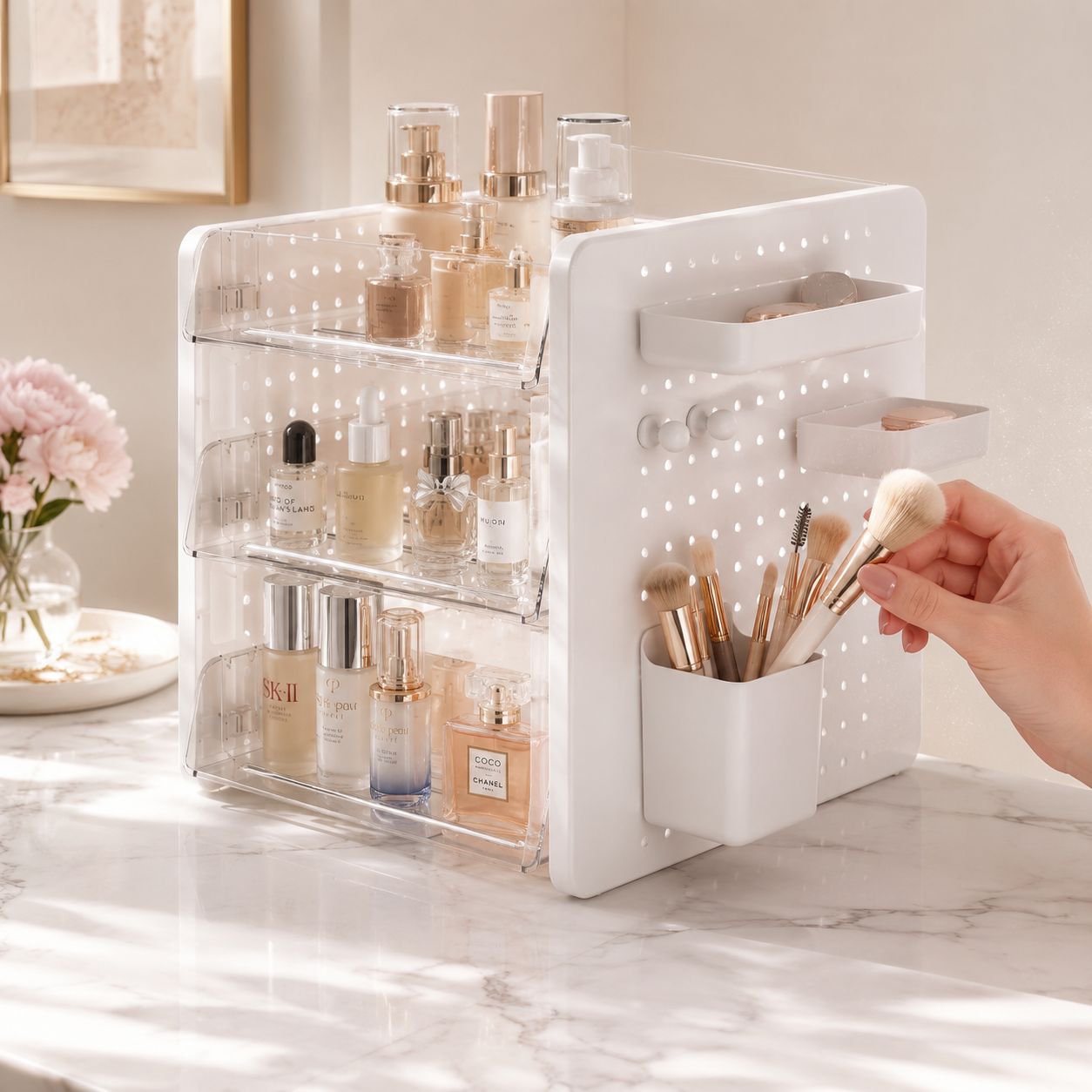 Desk Organizer Box for Stationery and Cosmetics