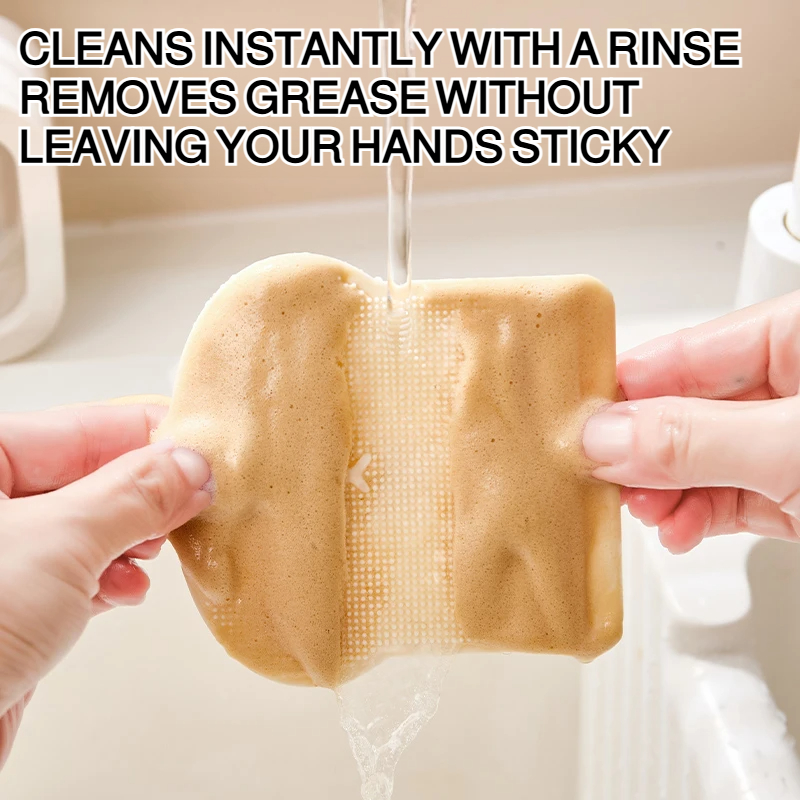 Silicone brush for cleaning fruits and vegetables and washing dishes