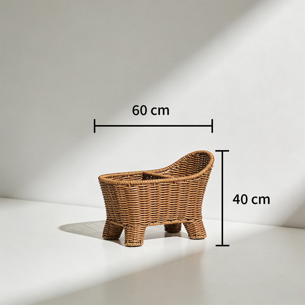 仕切りで分別できるランドリーバスケット内部