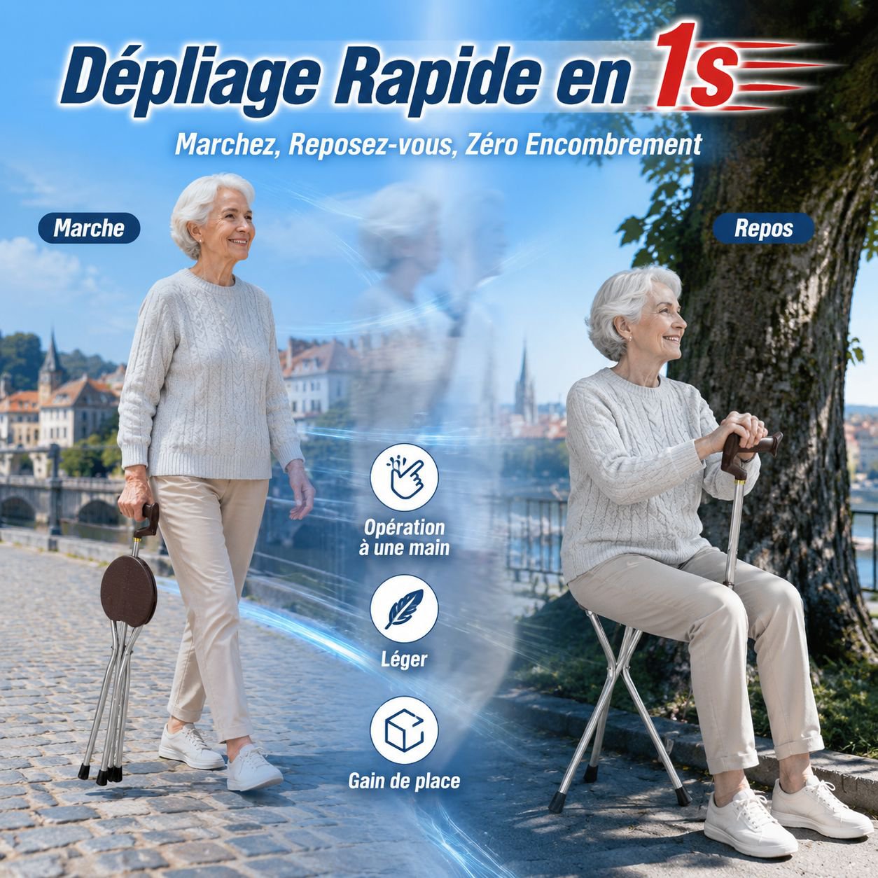 Chaise de galerie de golf Chaise de spectateur pour terrain de golf