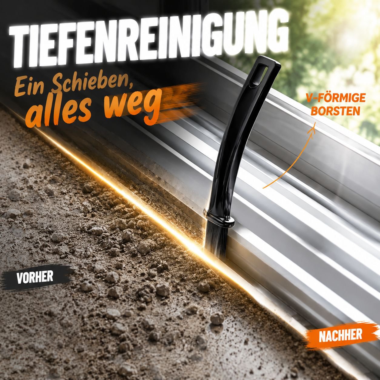 Reinigungsbürste für schwer zugängliche Ecken in Bad und Küche