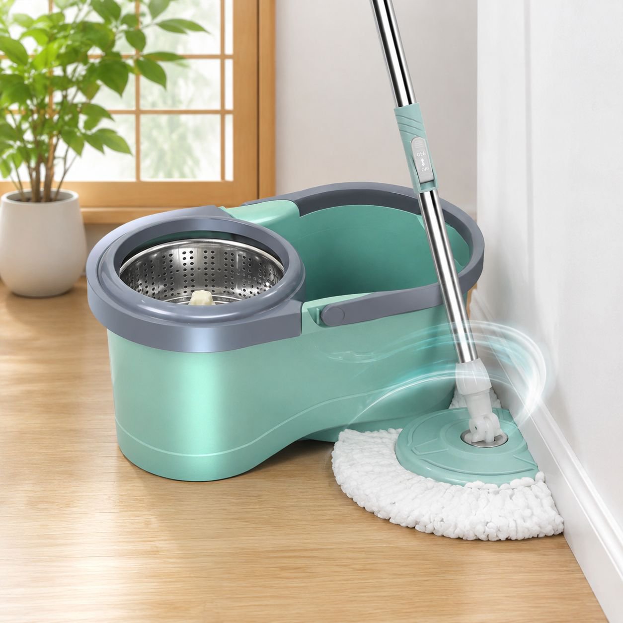 フローリング掃除に最適な乾湿両用モップ