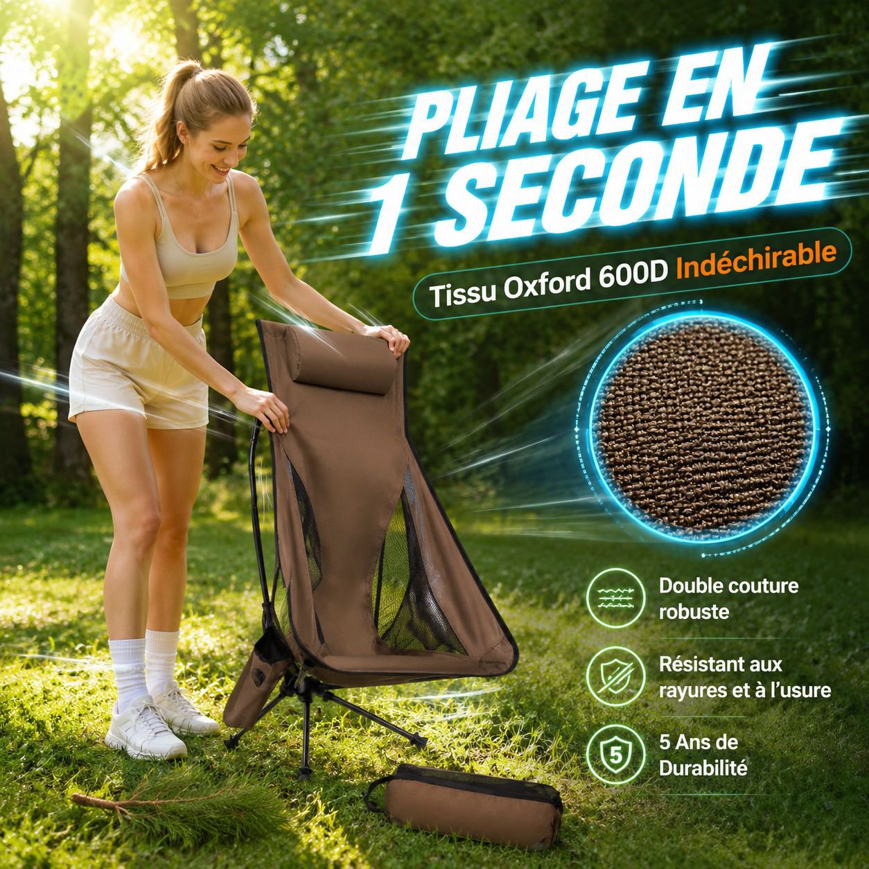 Chaise pliante d'extérieur