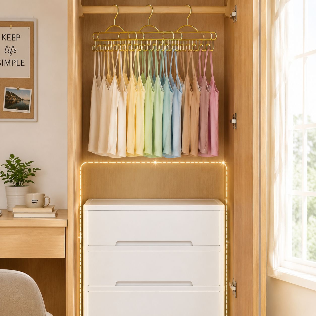 Durable metal hook hanger for home