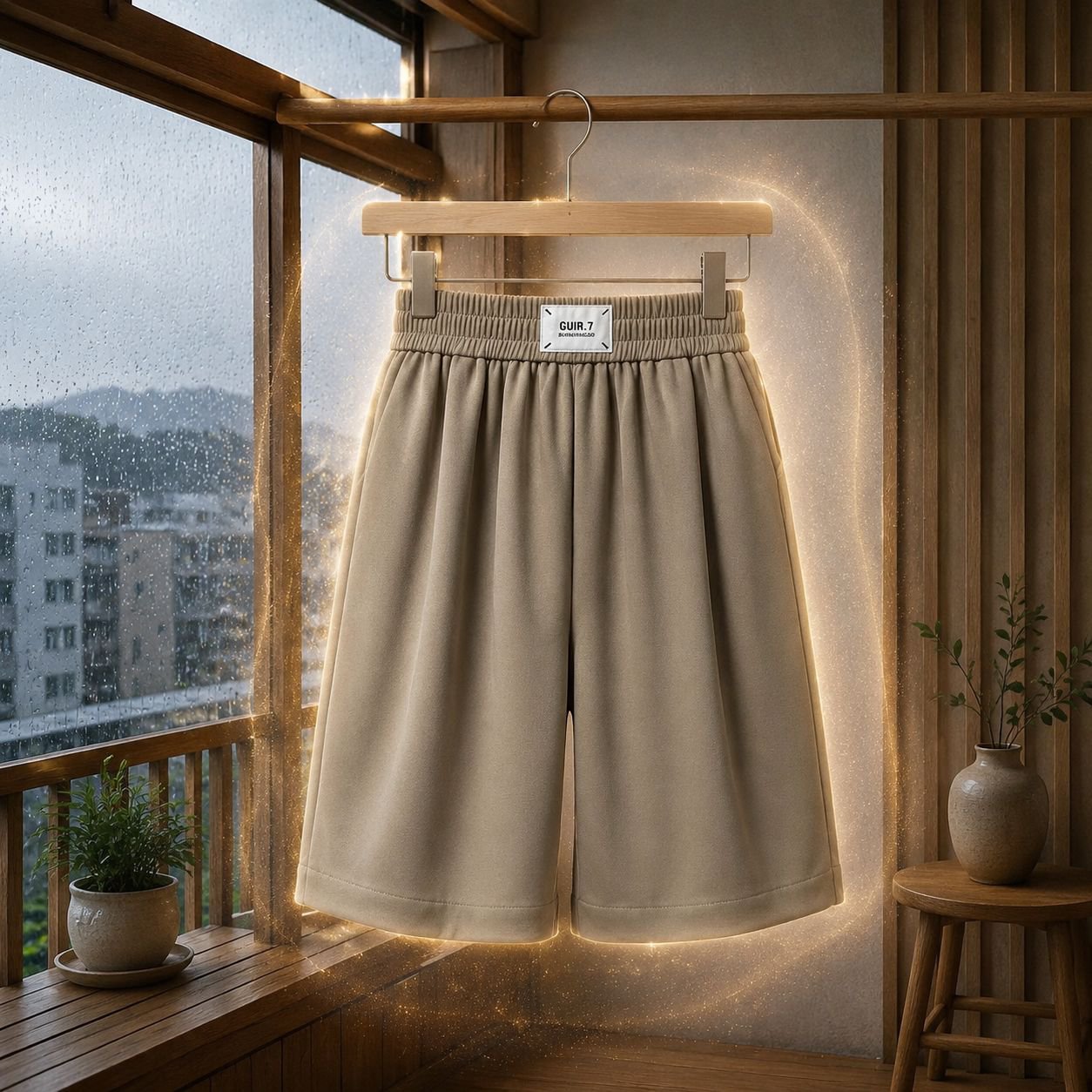 여름 슬림핏 트레이닝 반바지 디테일 컷