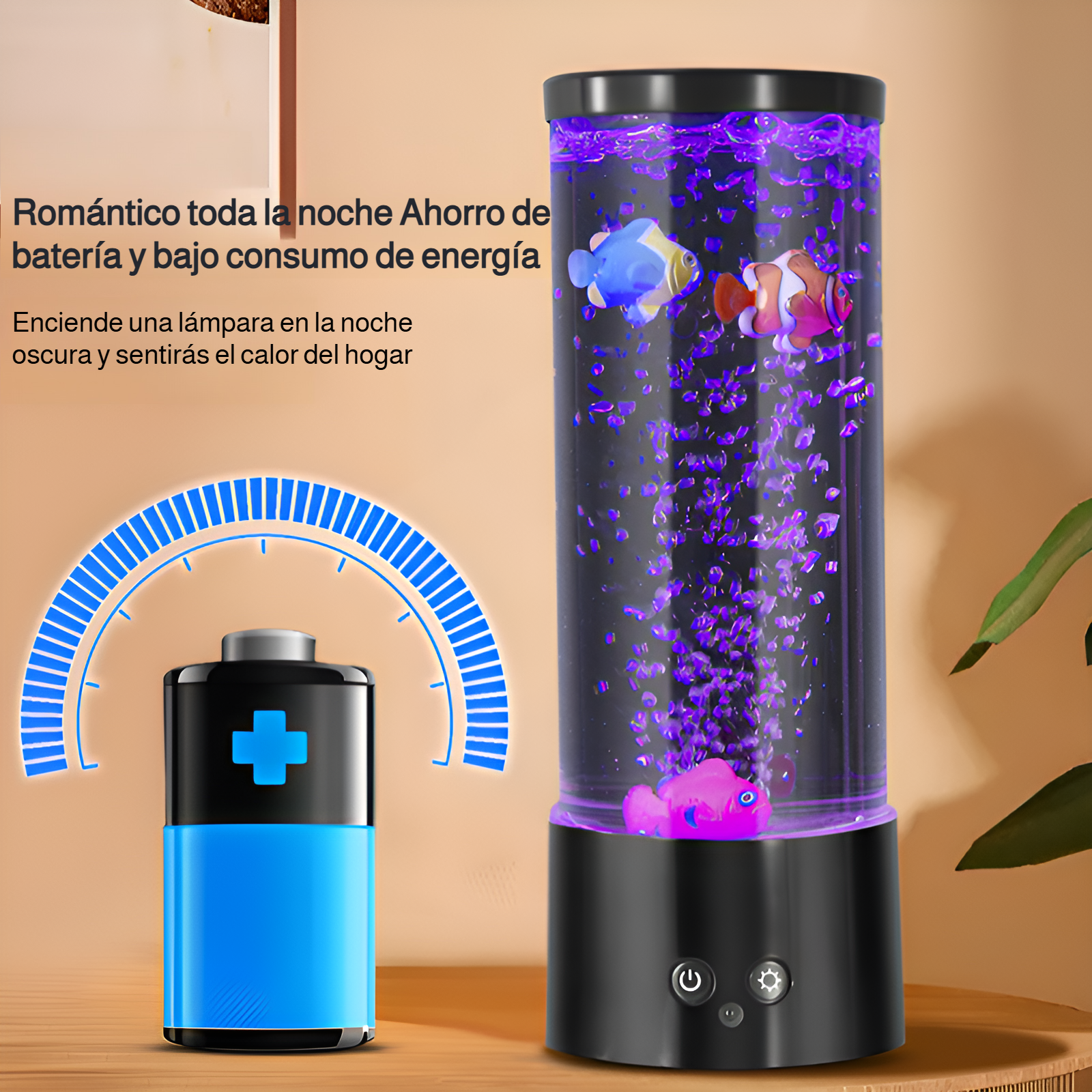 Lámpara de pez burbuja JMY LED de alto brillo, luz nocturna USB, adornos creativos para habitación d