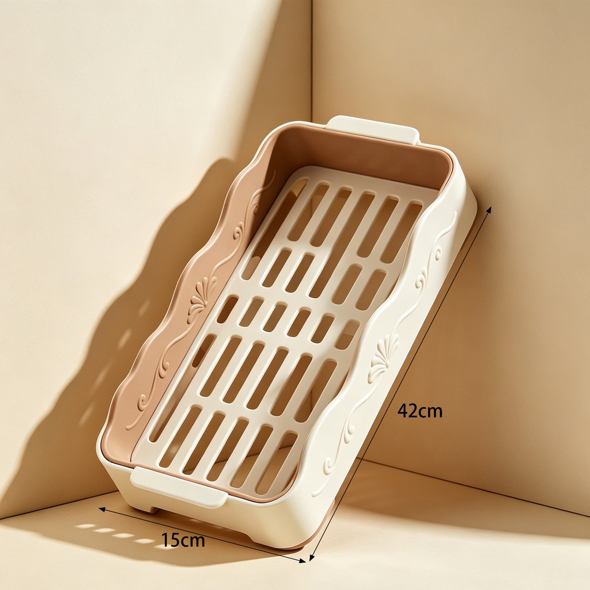 Expandable storage shelf for kitchen organization
