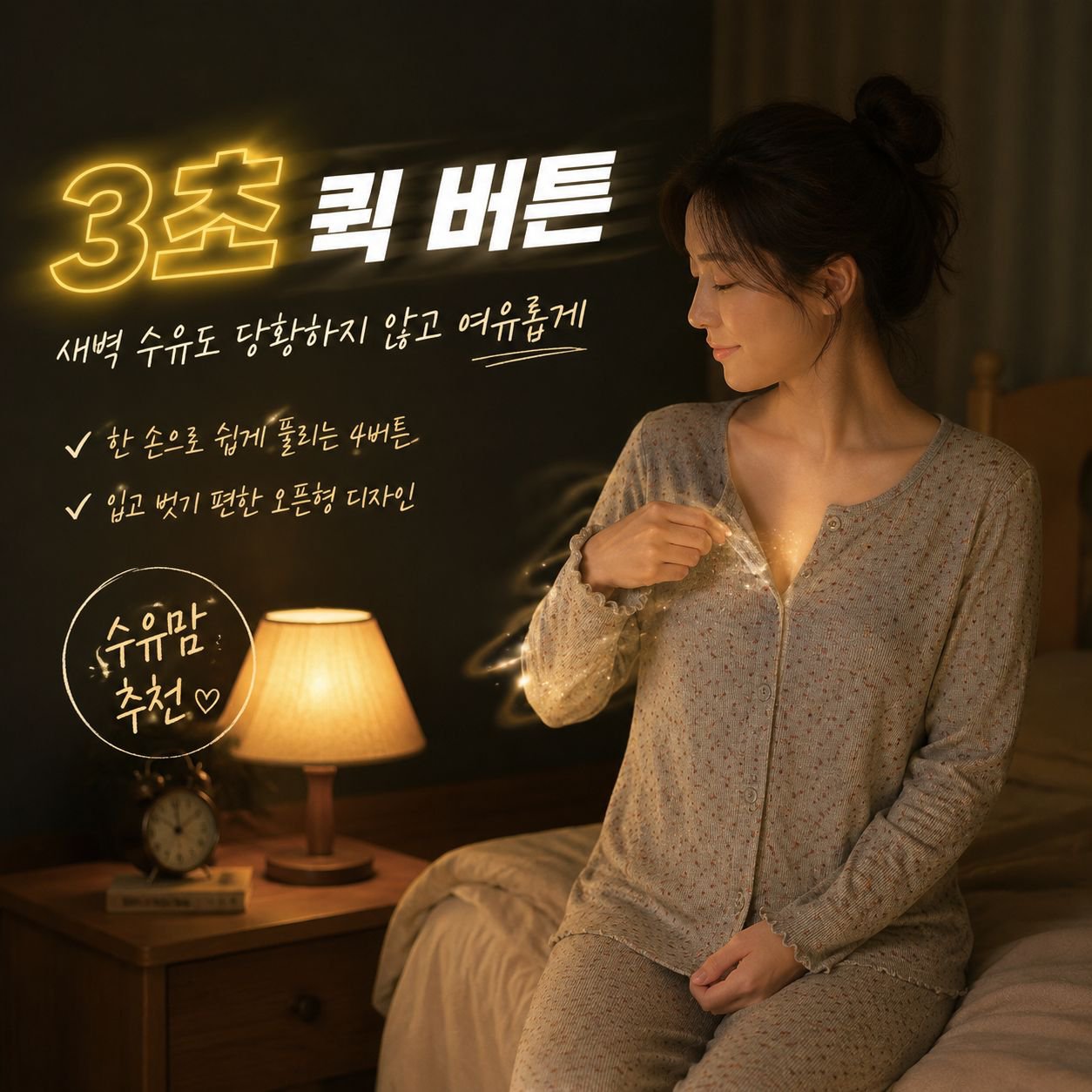 여성용 플러스 사이즈 긴팔 라운지웨어 세트 (리본 프린트)