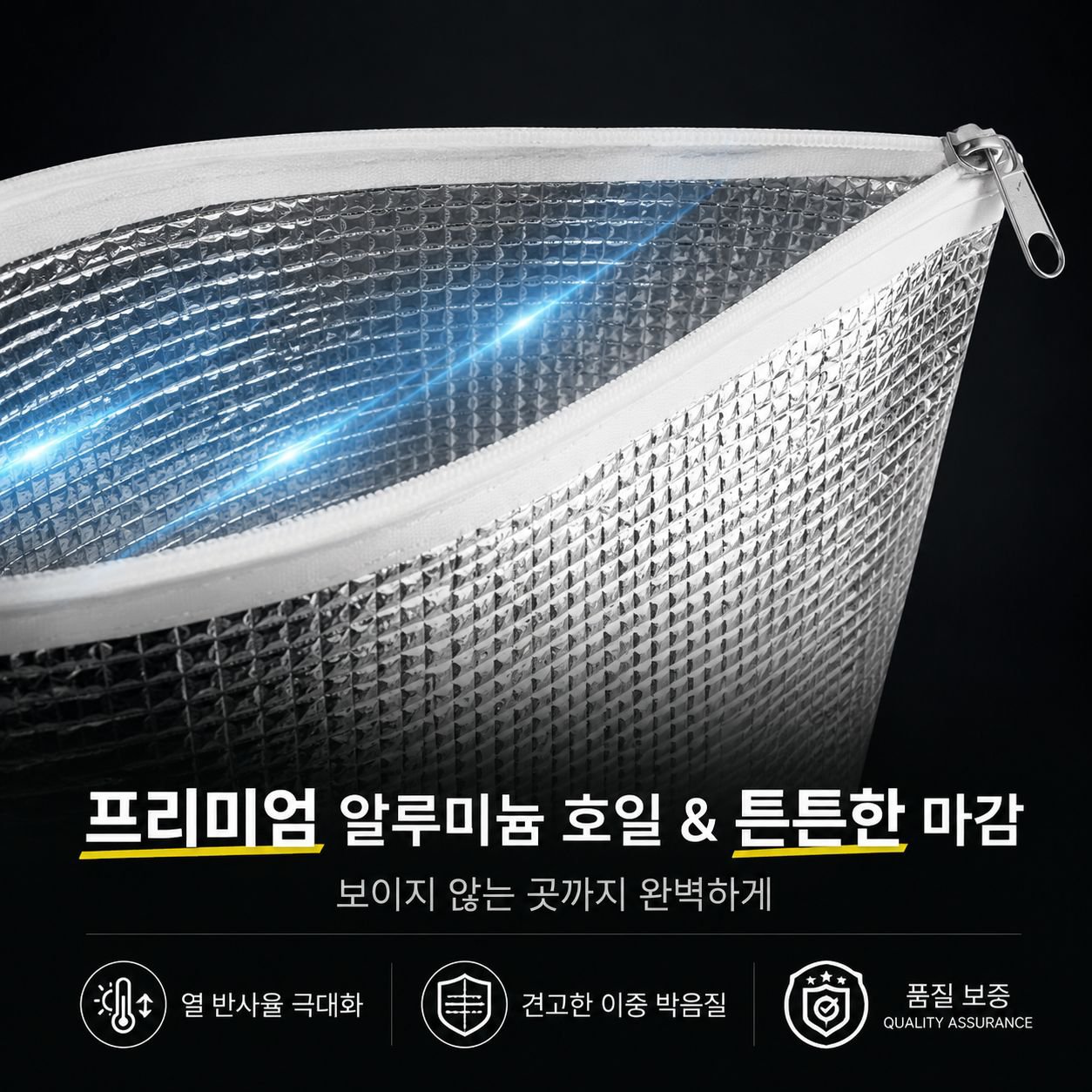 두꺼운 방수 도시락 보온백 심플한 지퍼 도시락가방