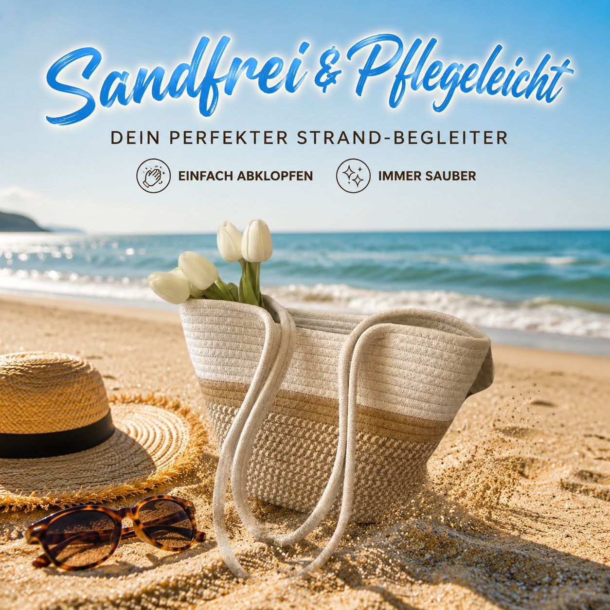 Modische Damen-Schultertasche, handgewebt, große Kapazität
