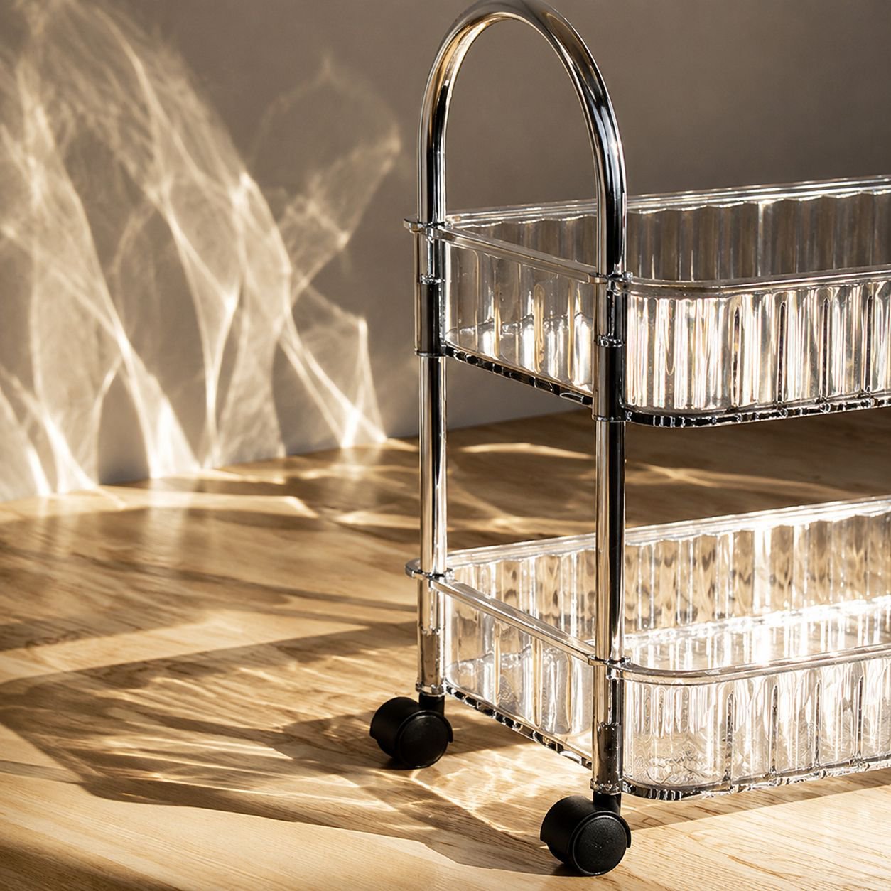 Versatile kitchen organizer trolley for food and cookware
