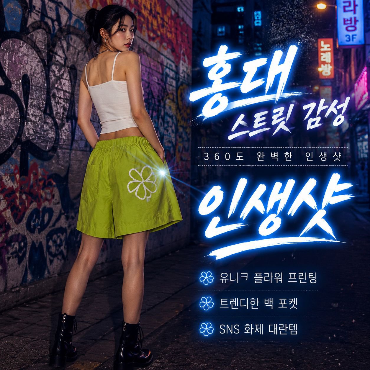 여름 하이웨스트 데일리 캐주얼 운동 반바지 여성용