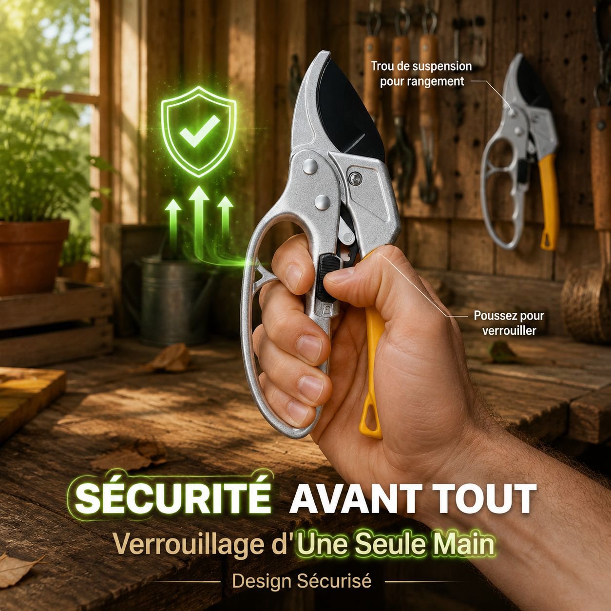 Sécateur en acier inoxydable