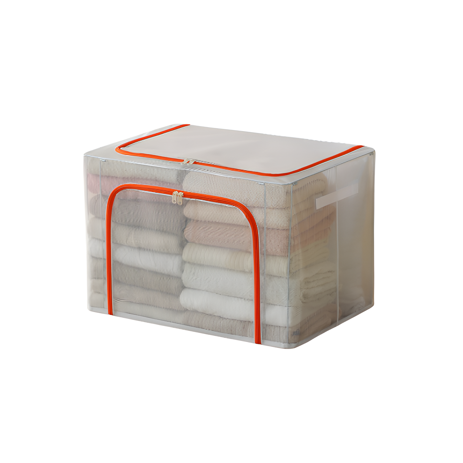 Extra Thick Transparent Storage Box for Clothes, Foldable Flip-Top, Large Capacity