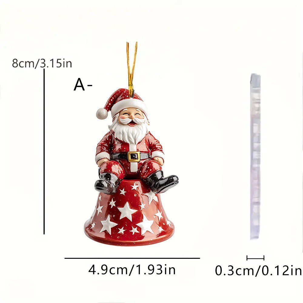 Weihnachts-Schlüsselanhänger Deko: Weihnachtsmann, Rentier, Schneemann  中文：圣诞钥匙扣装饰：圣诞老人、小鹿、雪人