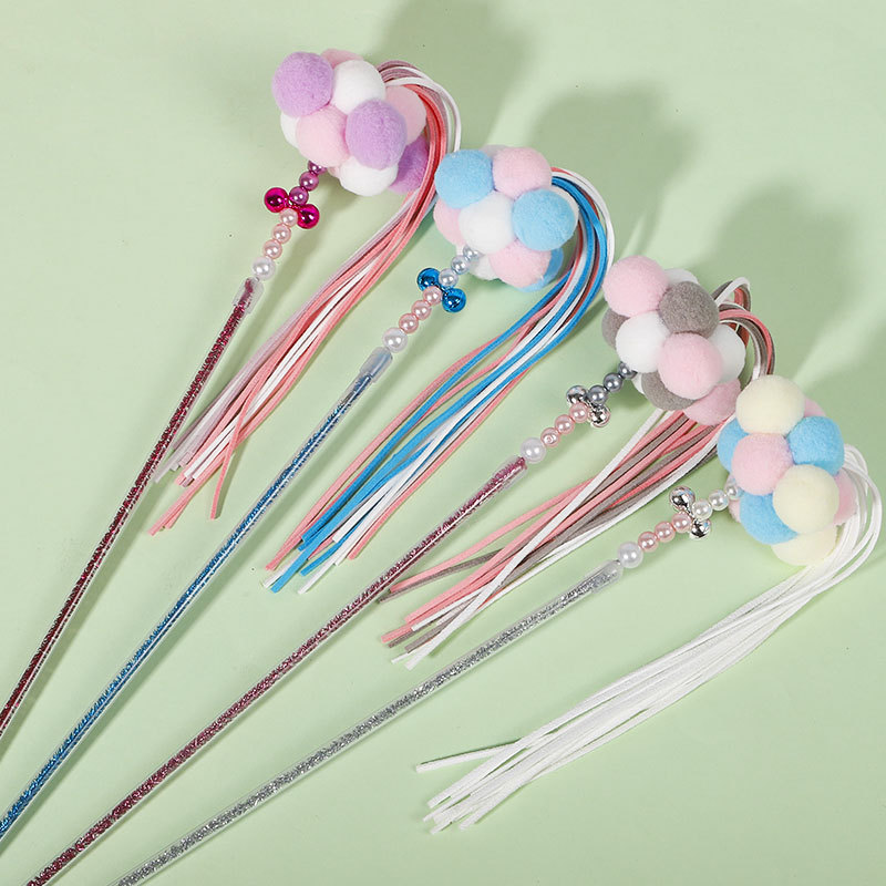 Interactive Plush Teaser Wand Set for Cats
