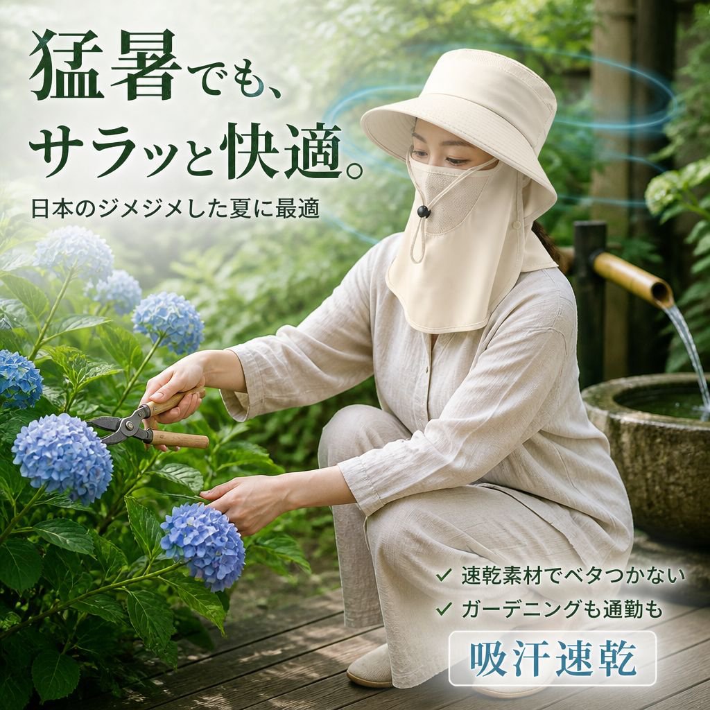 アウトドア用日焼け防止サンバイザー