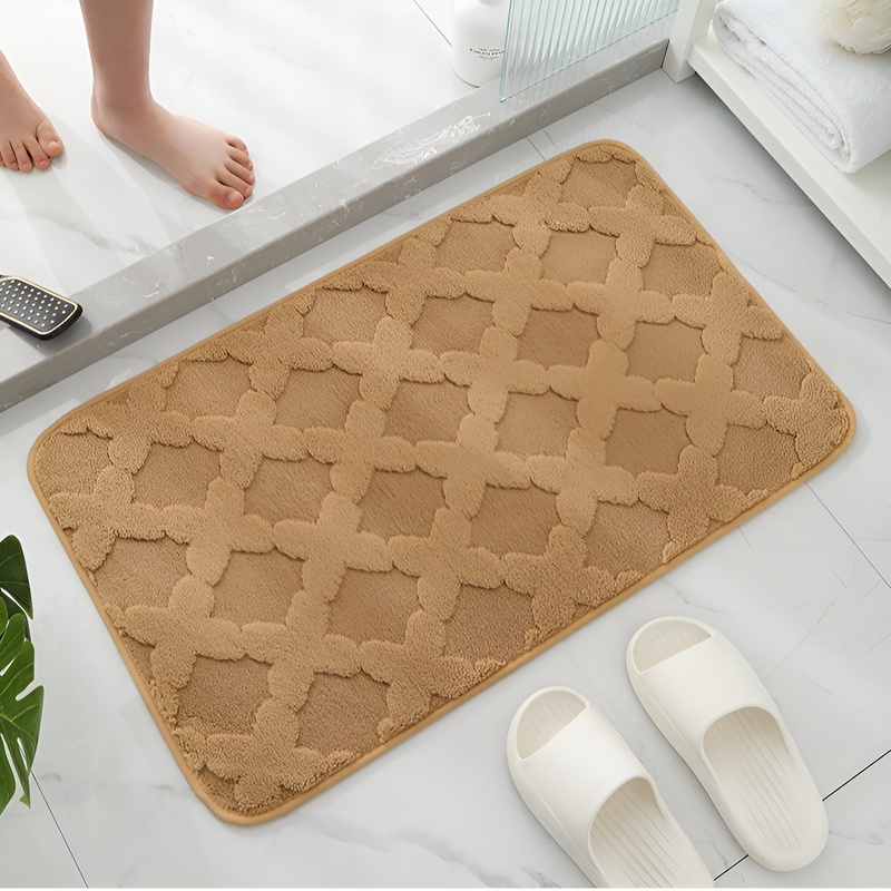 Imitation cashmere floor mat with water absorption and anti slip properties