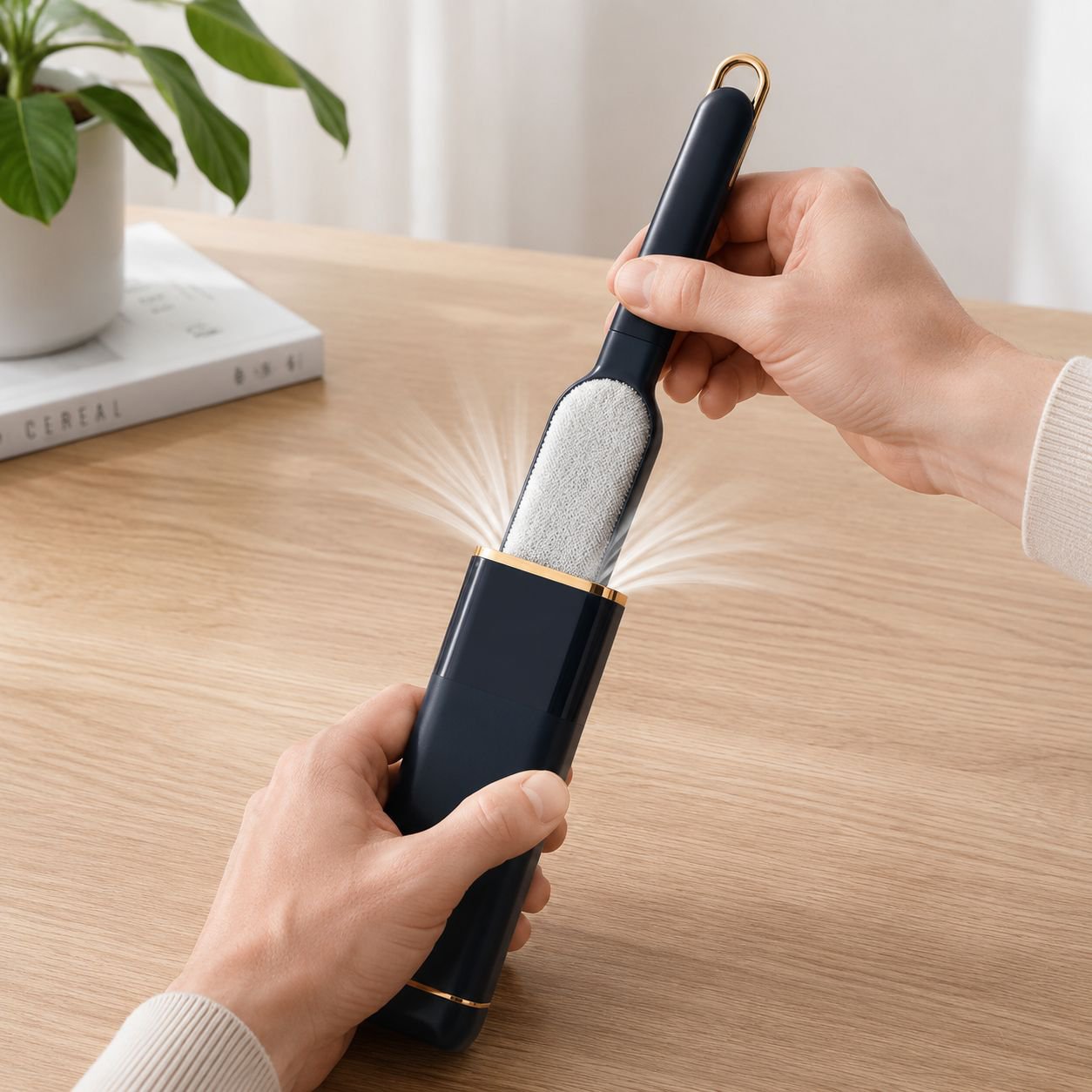 Portable Lint Roller Brush Dust & Hair Remover for Clothes