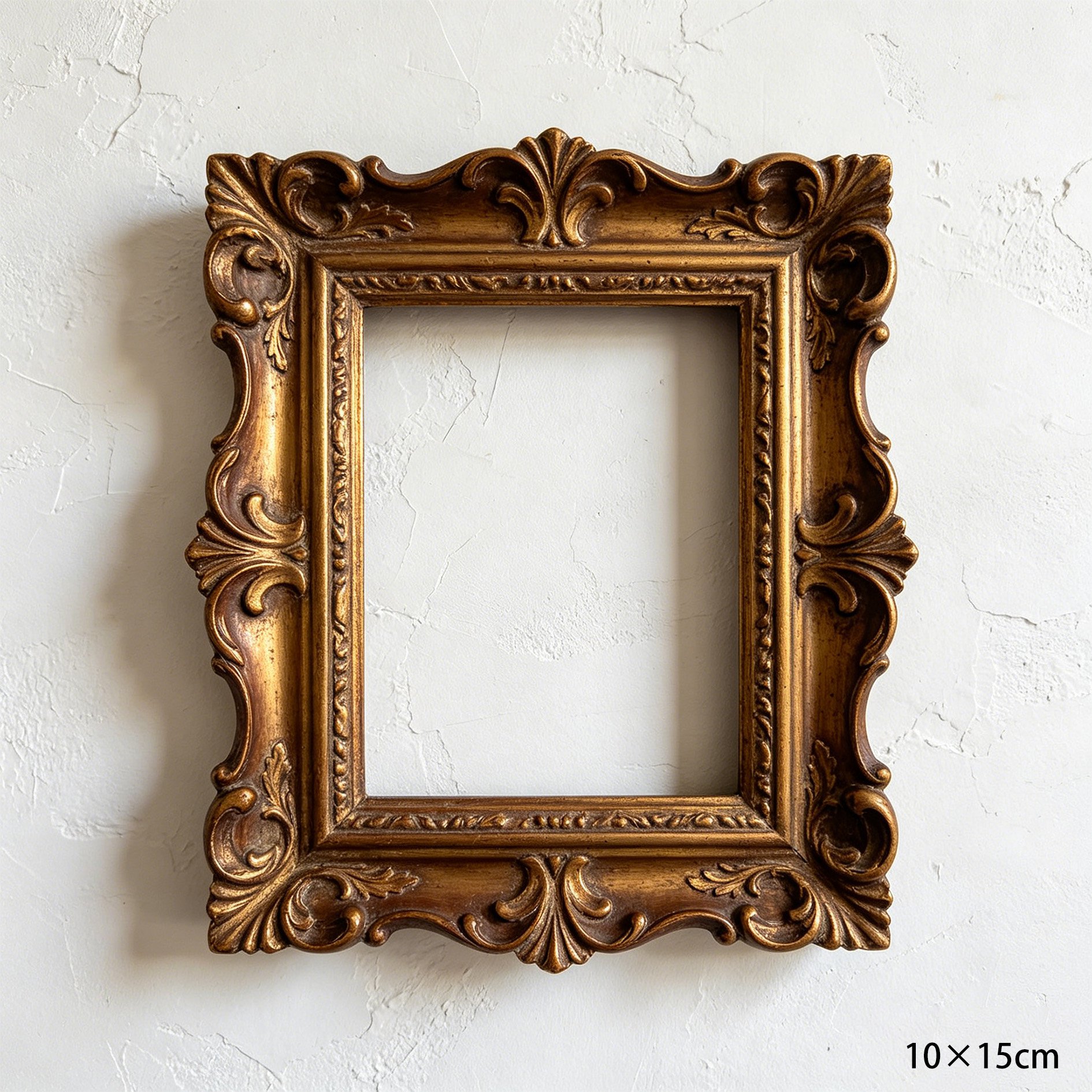Vintage style solid wood frame close-up
