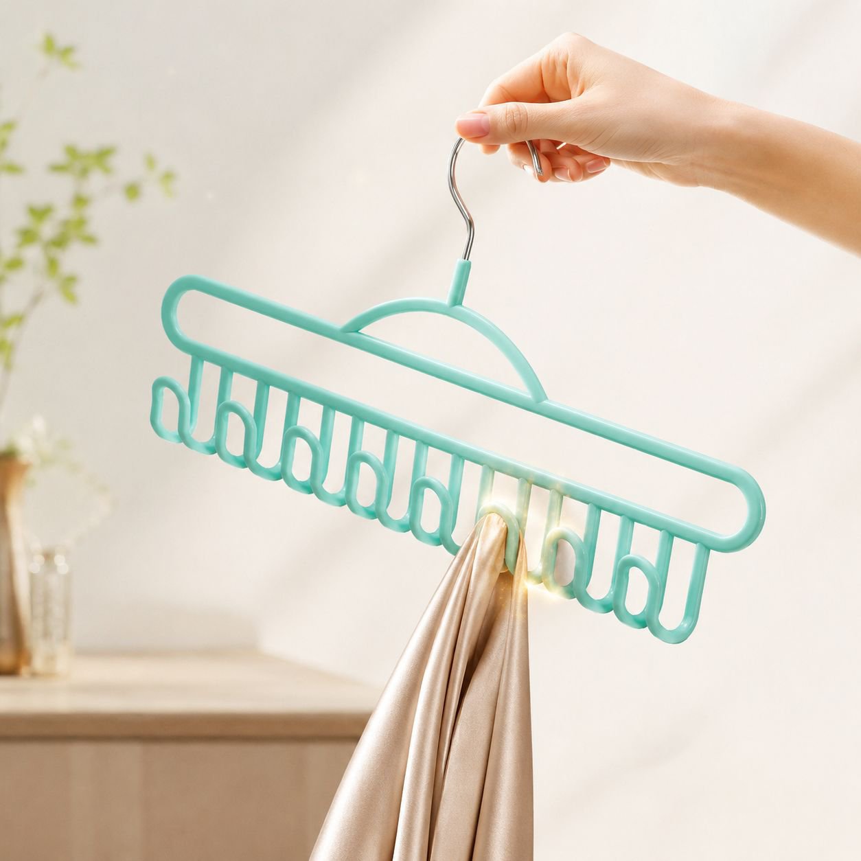 Metal underwear hanger for organized storage