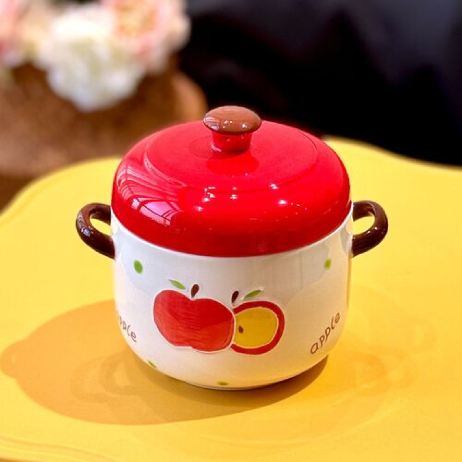 Cocotte en céramique à double couvercle pour ragoût