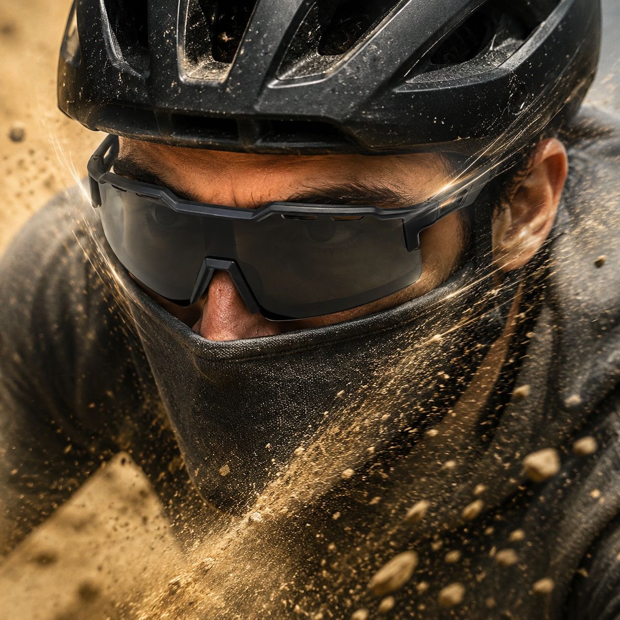 Halbrand Fahrradbrille mit Windschutz für Outdoor-Sportarten