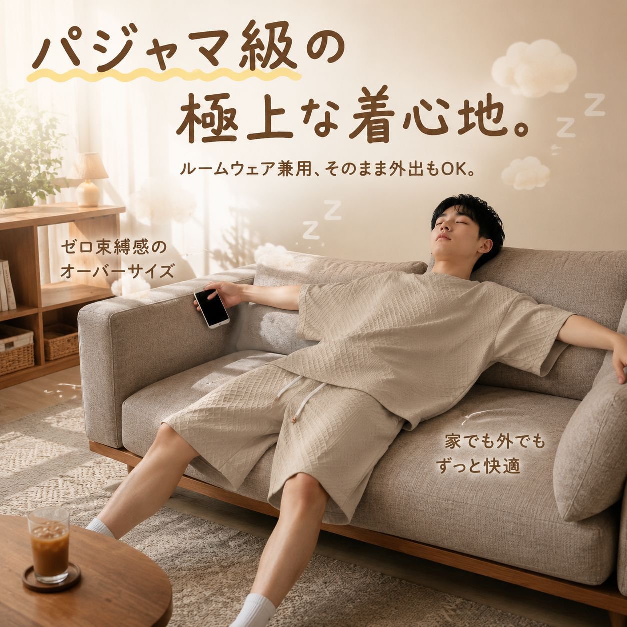 夏用メンズゆったり速乾トレーニングセット アイスシルク半袖