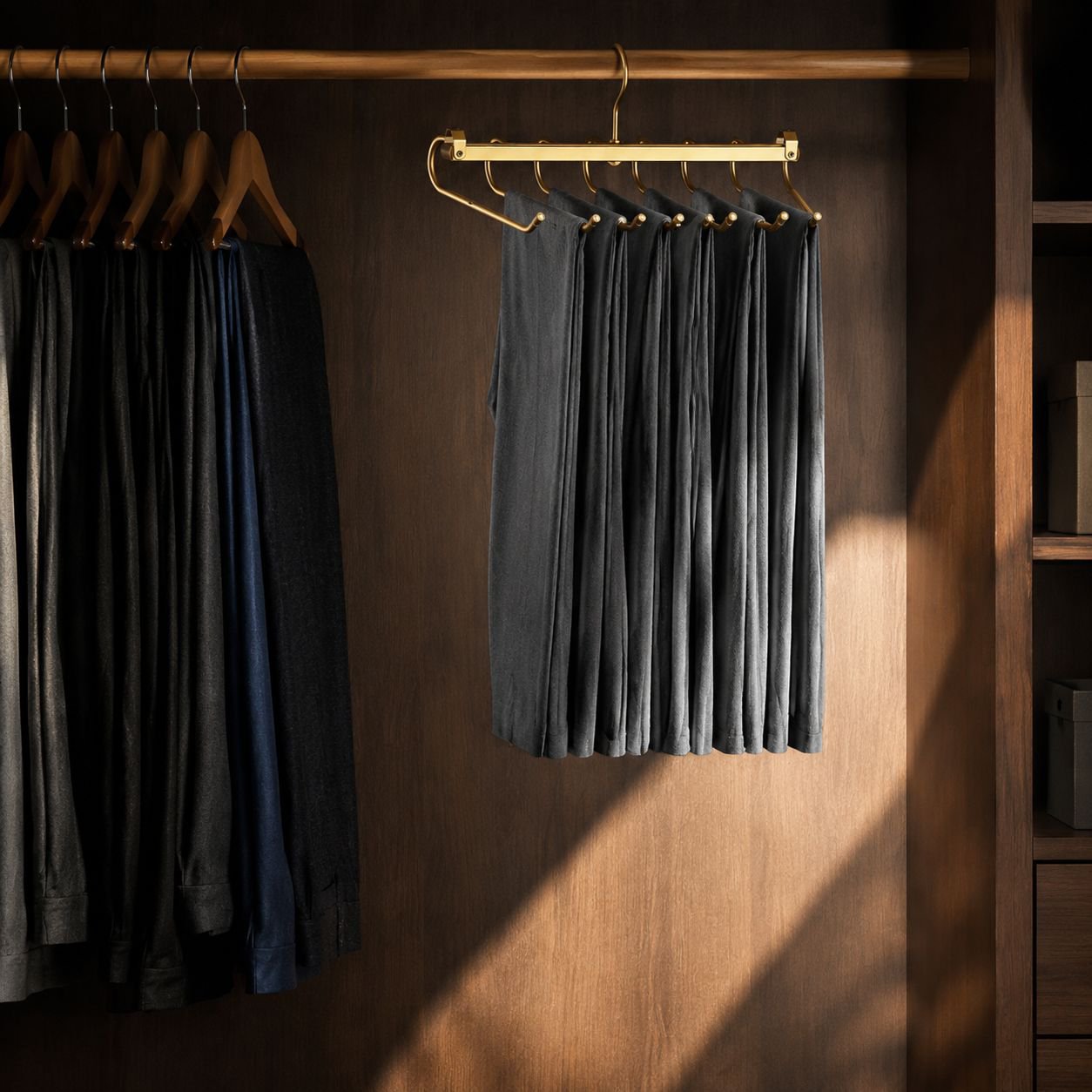 Space Aluminum Multifunctional Magic Pants Rack overview