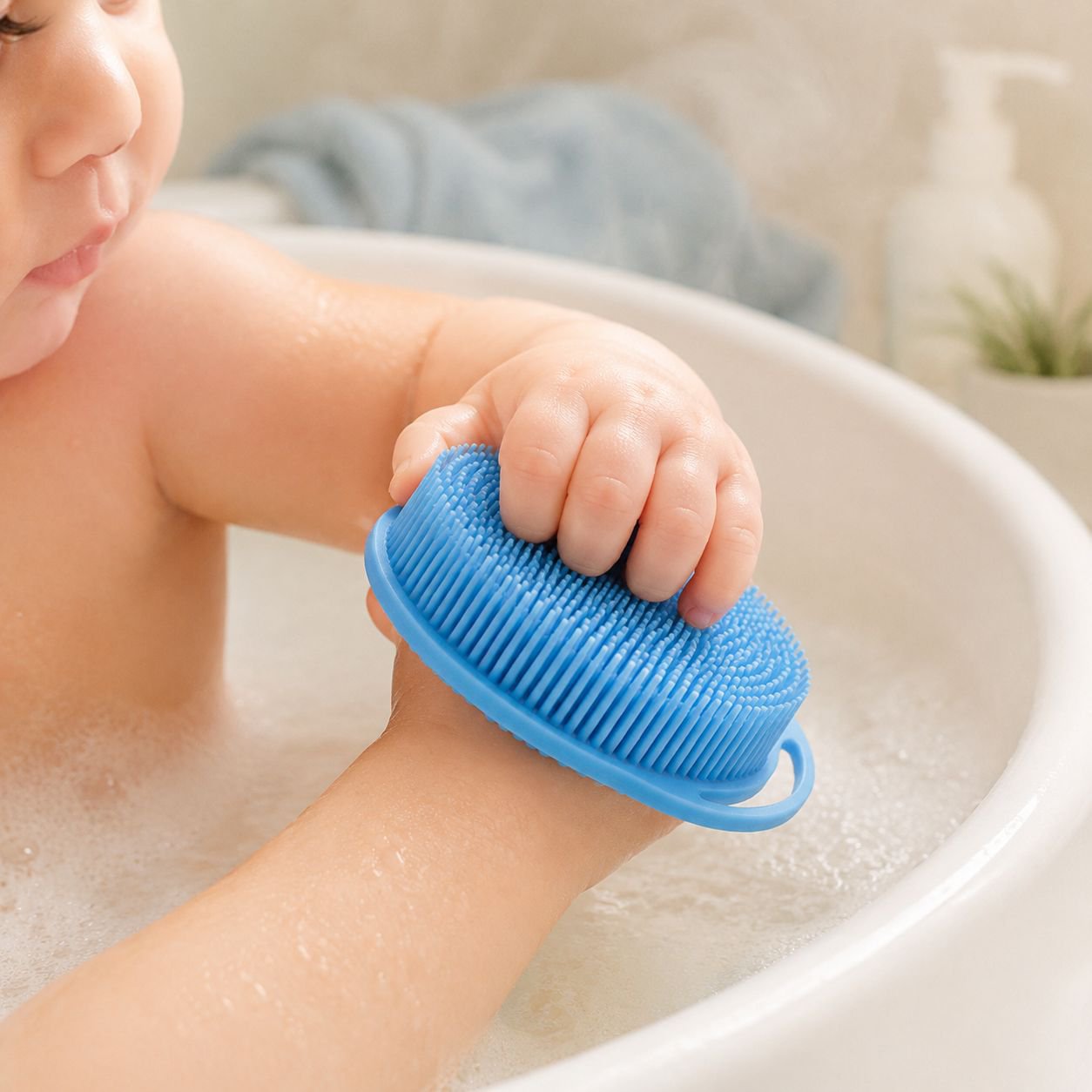 Detailansicht der Taktilbürste für Babys