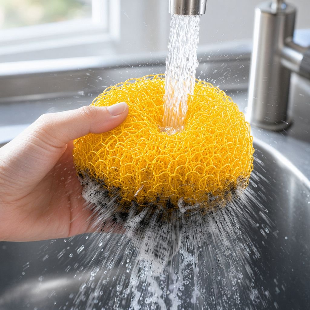 Kratzfreie Reinigung mit Nano-Stahlwollball