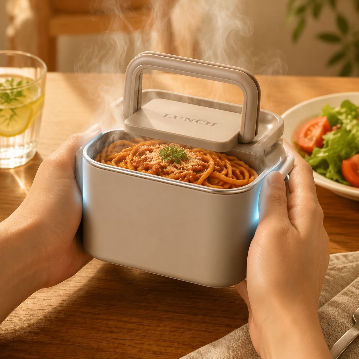 Boîte à repas hermétique en acier inoxydable pour conservation