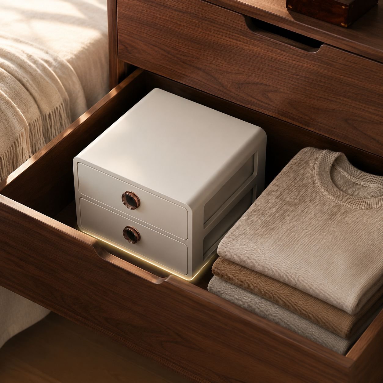 Drawer organizer with compartments for socks and underwear
