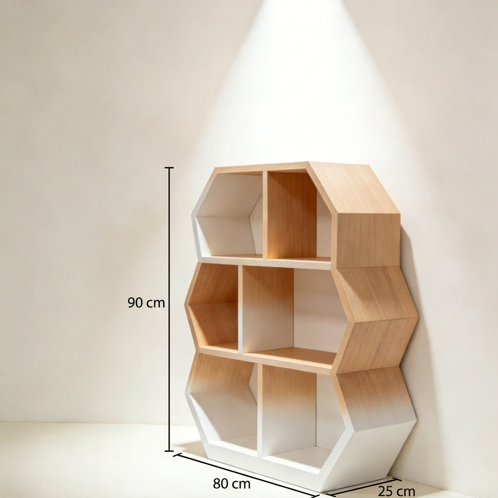 Modern storage cabinet in a living room setting