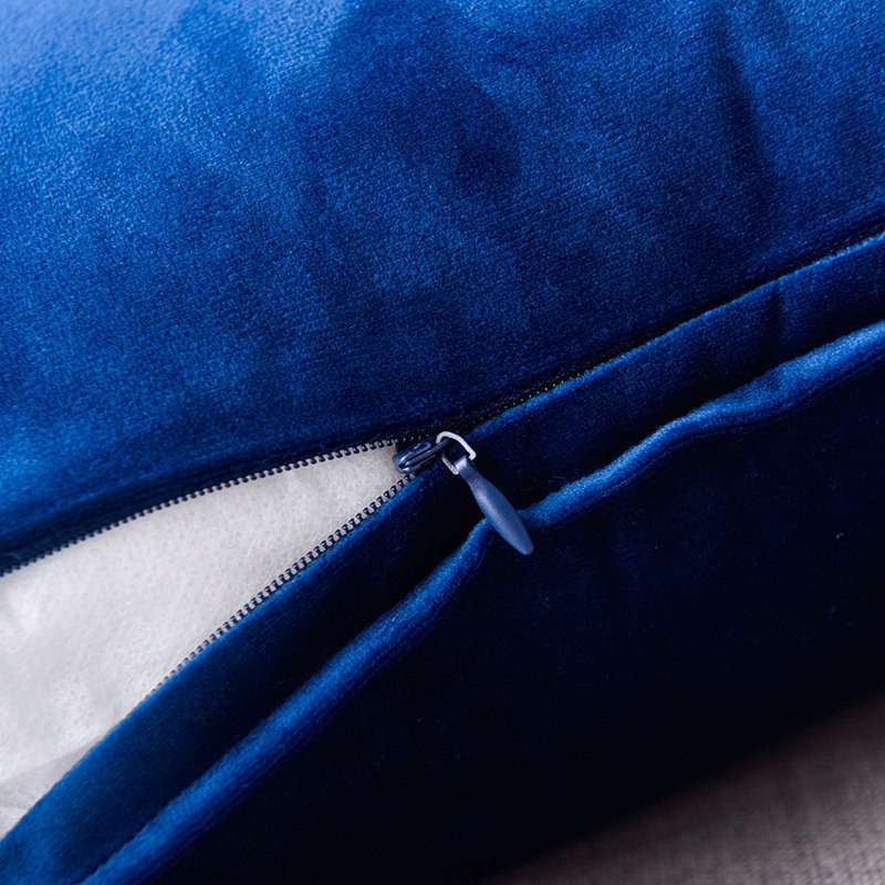 Car lumbar pillow cushion solid color velvet bedside cushion set sofa pillow back cushion