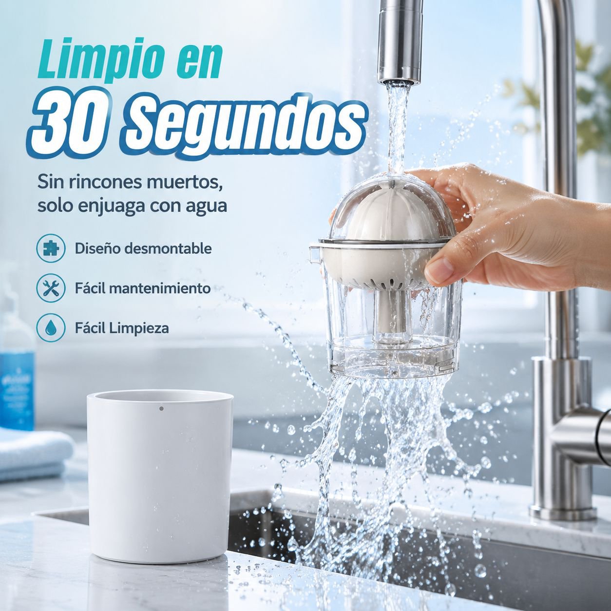 Mini exprimidor de frutas doméstico, extractor de jugos de naranja de 250 ml (verde)