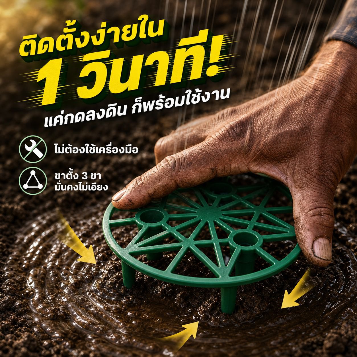 ถาดรองแตงโม พลาสติกป้องกันเน่า สำหรับการเกษตรและสวนผักผลไม้