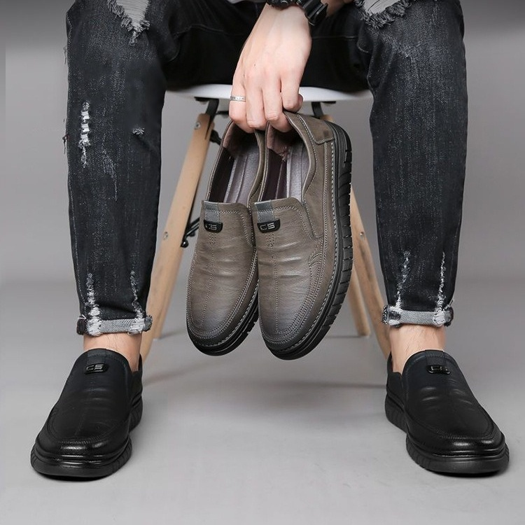 남성 드라이빙화 소프트 바닥 통풍 미끄럼 방지 구두 남성 캐주얼화 아빠 신발 중년 드라이빙화