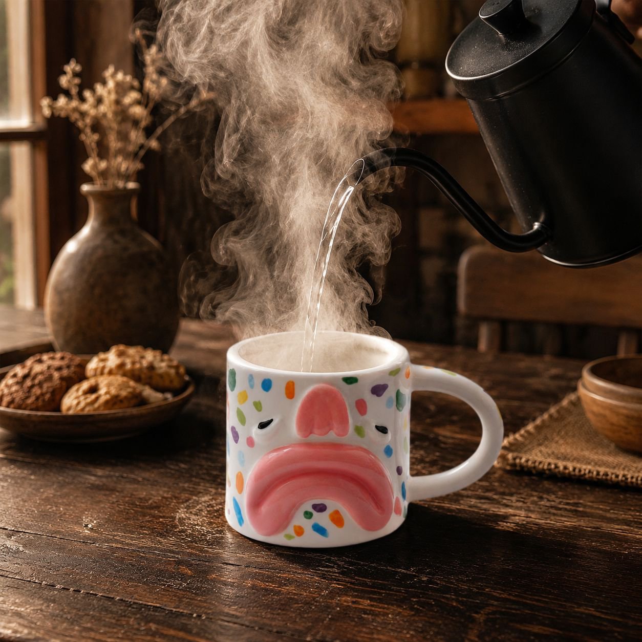 Tazas de cerámica con diseño gracioso para el hogar