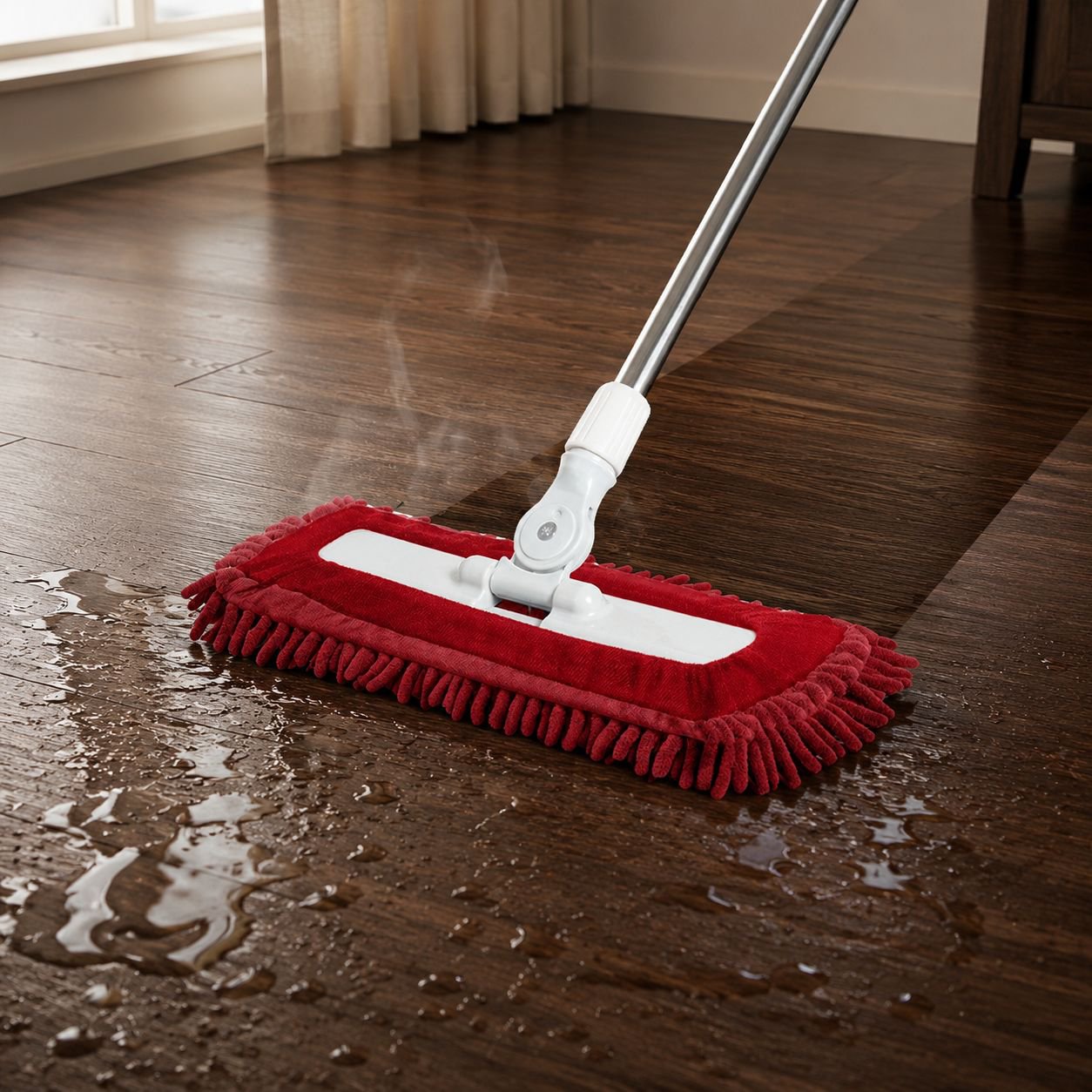 Ergonomic mop design for easy floor cleaning