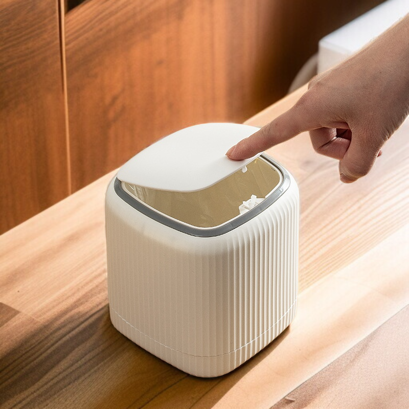 小型シンプルゴミ箱 二重バレル構造