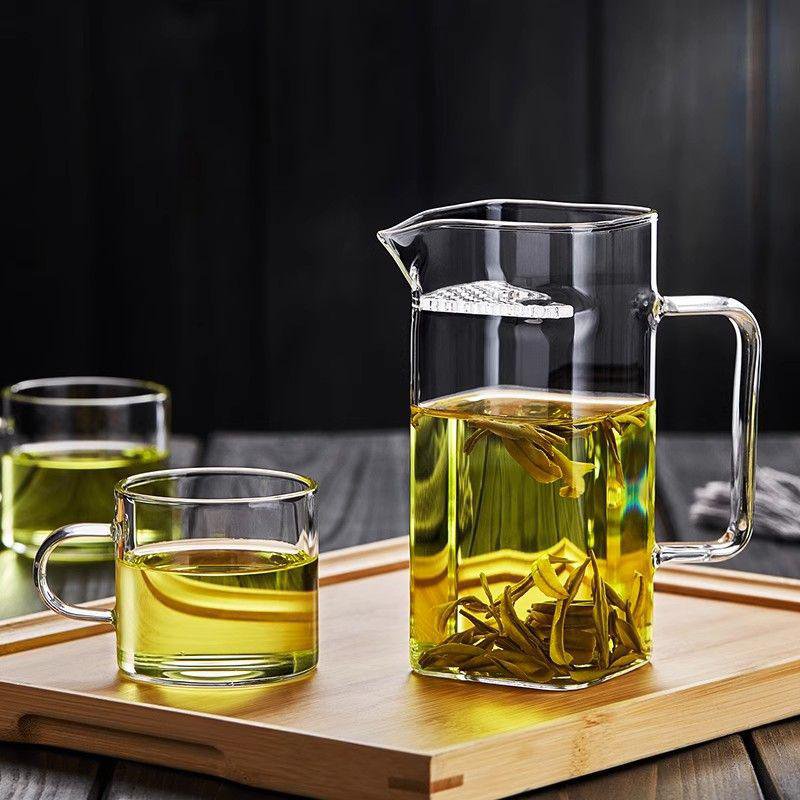 Glass Tea Pitcher and Infuser Cup Set
