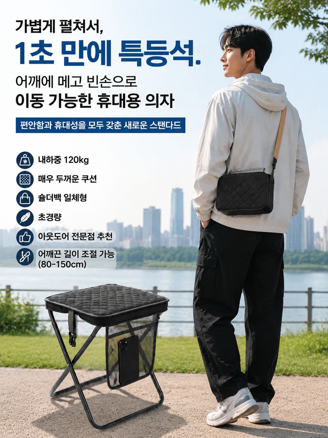 국제 최고 역학연구소 추천! 초경량 접이식 스툴